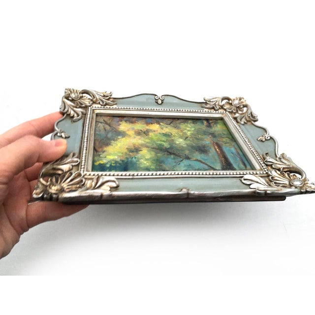 2020s Framed Landscape Original Painting Vintage Style by Valeriya Serova For Sale - Image 5 of 10