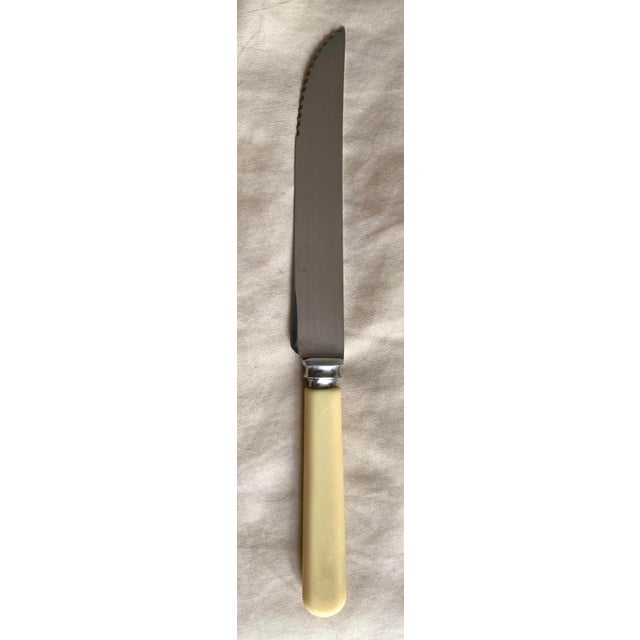 Traditional Vintage Allen and West Stainless Steel Steak Knives, Set of 6 with original box For Sale - Image 3 of 7
