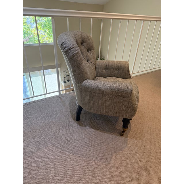 Wood Ralph Lauren Home Vesey Tufted Club Chair For Sale - Image 7 of 7