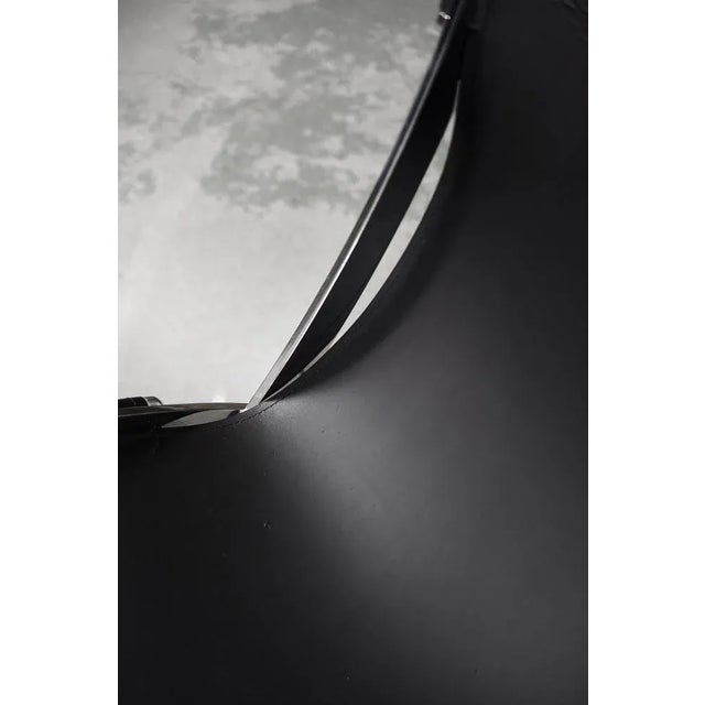 Vintage Italian Minimalist Leather Chair, 1980s For Sale - Image 15 of 18