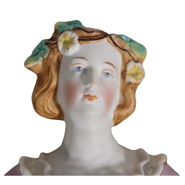 Charming set of two miniature porcelain female busts, 19th C. made in Germany. Both are in very good, original condition,...