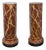 Faux Marbled Rouge Columns - A Pair For Sale