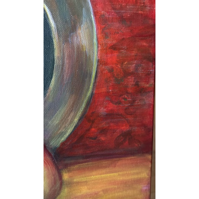Kateryna Perederiy Still Life Apple Original Painting Acrylic on Canvas For Sale - Image 6 of 9