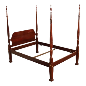 Late 20th Century Councill Craftsmen Traditional Mahogany King Poster Bed