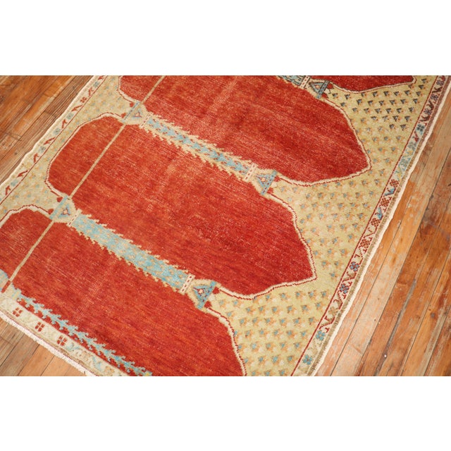 Textile Antique Zabihi Collection Turkish Column Scroll Runner - 4' x 11'7" For Sale - Image 7 of 9