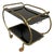 Mid-Century Brass and Black Glass Bar Trolley from Grünstadt, Germany, 1950s For Sale
