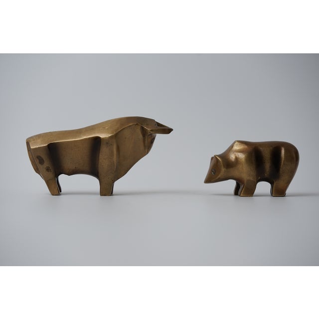 Bull and Bear Stock Exchange Bronze According to Reinhard Dachlauer, 1980s, Set of 2 For Sale - Image 3 of 13