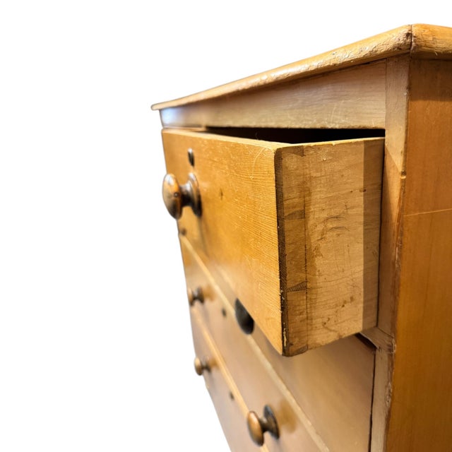 19th Century Victorian Pine Chest of Drawers For Sale - Image 10 of 11