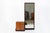 This beautiful vintage antique Art Deco maple wood vanity with full-length mirror and upholstered stool designed by Donald...