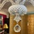 Crystal and White Glass Hobnail Chandelier For Sale In Miami - Image 6 of 11