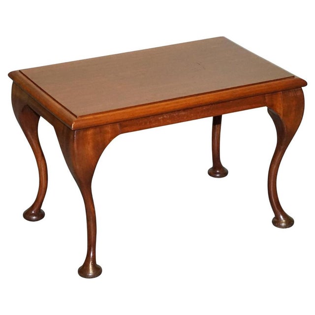 Vintage Harwood Queen Anne Low Table For Sale - Image 12 of 12