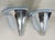 H. PETITOT A beautiful pair of 1933-1940 French art deco corner wall sconces in modernist style by Hubert Petitot. The...