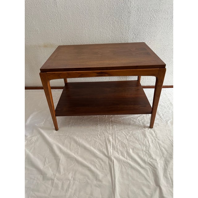 1960s Lane Rhythm Walnut Side End Table Mid Century Danish Modern For Sale - Image 9 of 11
