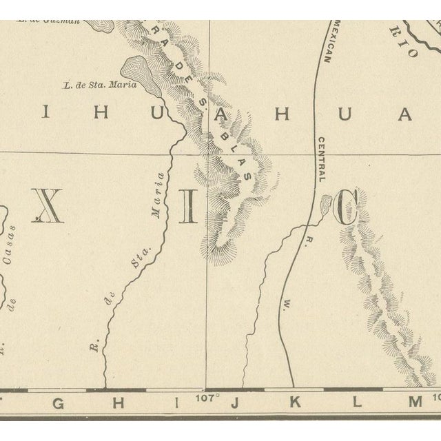 19th Century Antique Map of New Mexico Territory, Before Statehood from Rand McNally, 1899 For Sale - Image 5 of 12