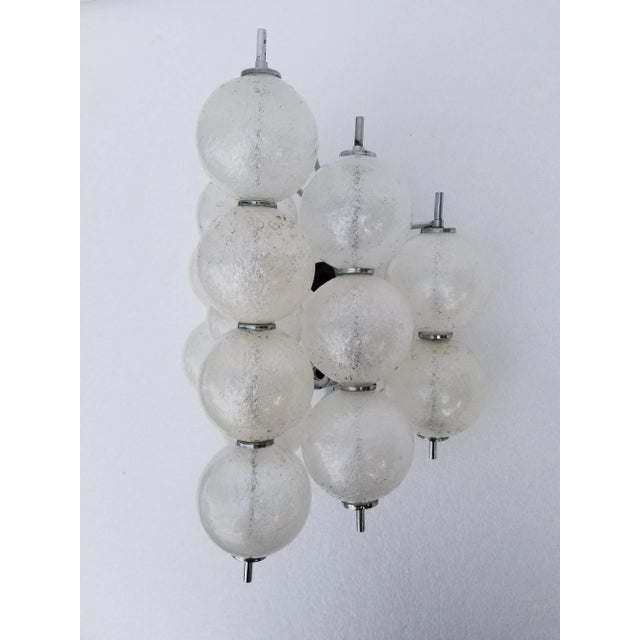 J.T. Kalmar Mid-Century Modern Kalmar Glass Ball Sconce For Sale - Image 4 of 12