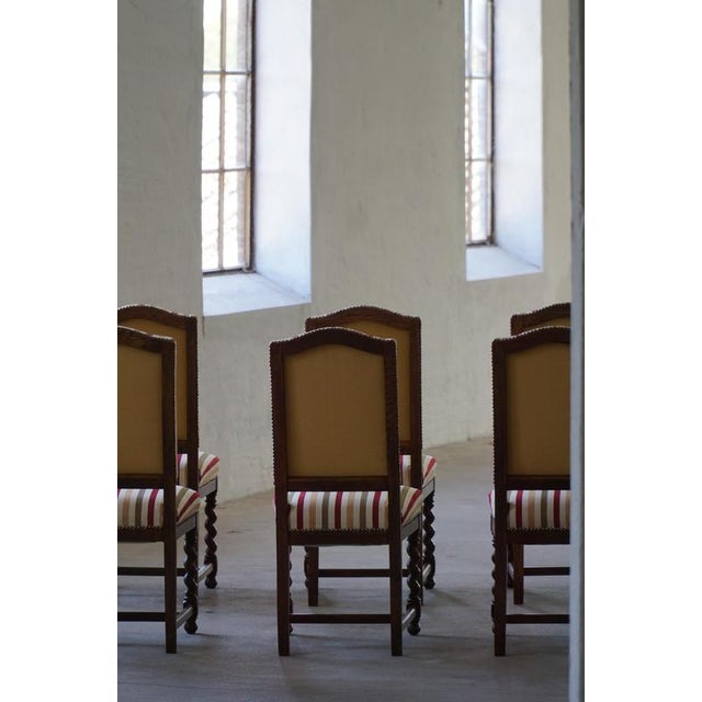 20th Century Baroque Swedish Dining Chairs in Oak, 1930s, Set of 6 For Sale - Image 14 of 18