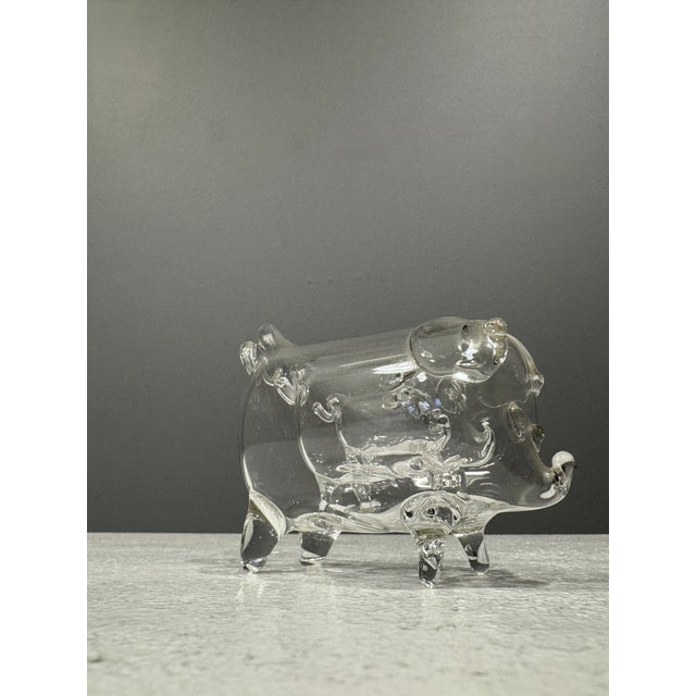 Glass Glass Sculpture Pin in Pig in Pig by Roberto Niederer, 1970s For Sale - Image 7 of 7