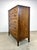 Mid 20th Century Baker Furniture Walnut /Satinwood Bow Front Tall Dresser Chest of Drawers For Sale - Image 9 of 12