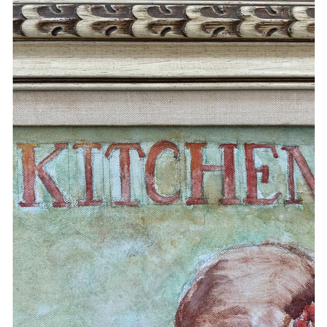 Wood "Kitchen Fun" Oil on Canvas After Josie Willcox Smith, by Patrick Fraley For Sale - Image 7 of 9