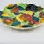 Vintage Round Italian Colorful Polychrome Hand Painted Ceramic Majolica Fruit Platter For Sale In Oklahoma City - Image 6 of 8