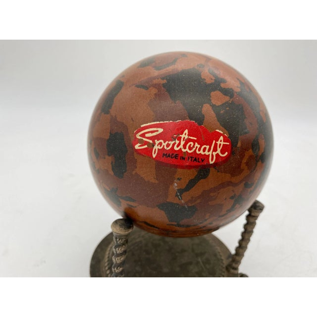 Stone Vintage Marble, Brass, Resin, Glass Spheres With Stands Collection- 8 Pieces For Sale - Image 7 of 12