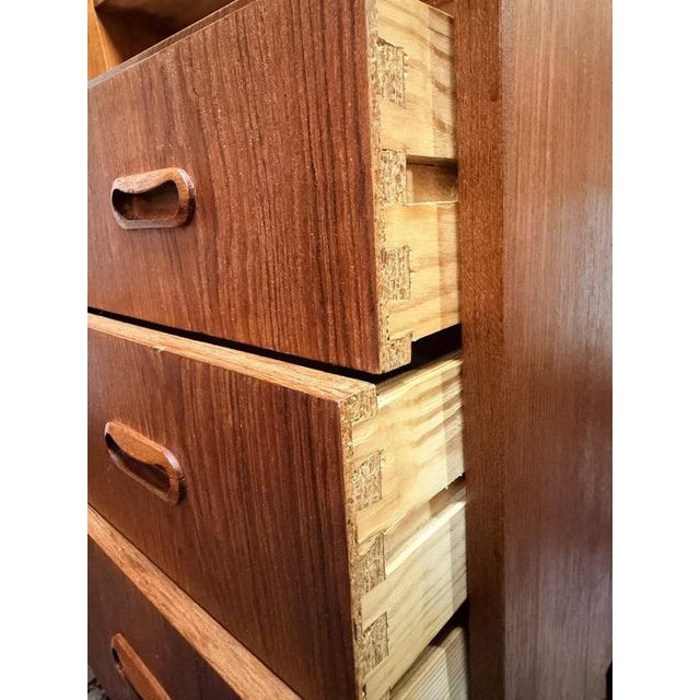 Danish Secretaire Desk in Teak For Sale - Image 6 of 7
