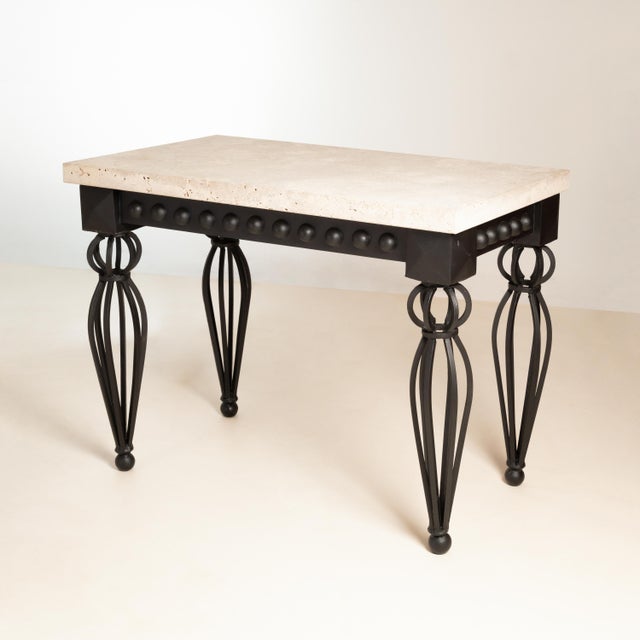 Vintage Coffee Tables in Brass and Iron, 1950s, Set of 2 For Sale - Image 3 of 6