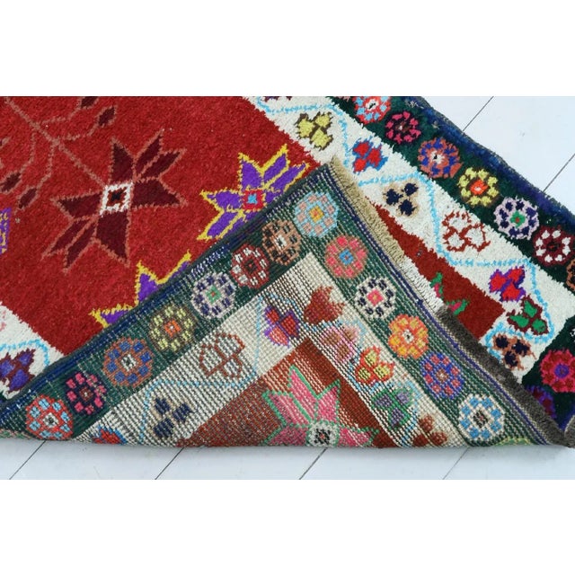 Early 20th Century Vintage Turkish Geometric Runner-2′5″ × 13′2″ For Sale - Image 12 of 13