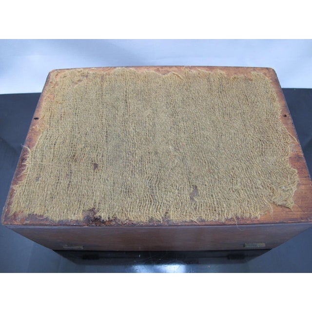 Antique Victorian Era Wood & Mother of Pearl Inlaid Tea Caddy Trinket Box For Sale - Image 10 of 12