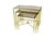 Maison Jansen Solid Brass Smoked Glass Set of Three Nesting Stacking Side Occasional Tables For Sale - Image 4 of 7