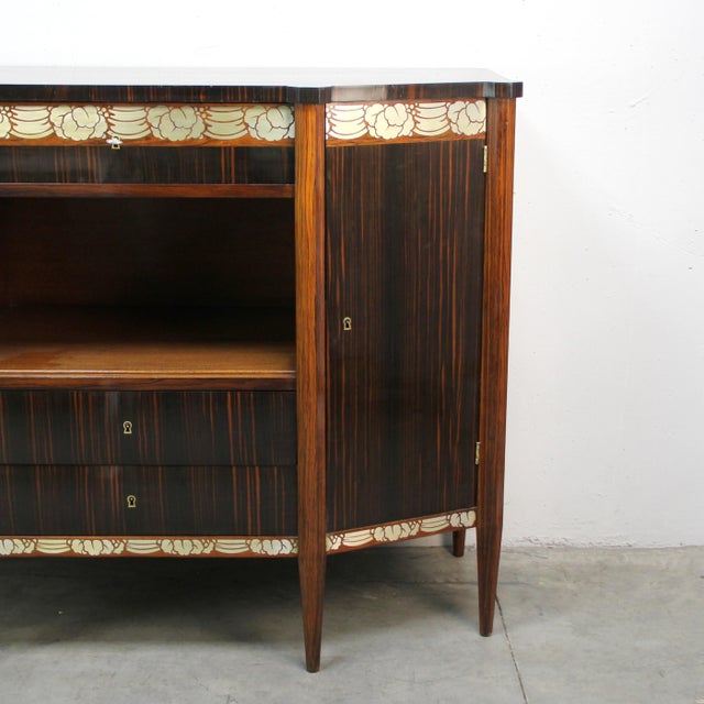 Art Decó Metal Marquetry Sideboard, 1920s For Sale - Image 11 of 18