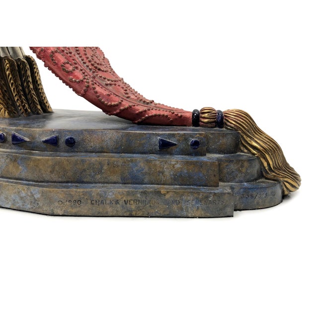 Erté Ermine Brocade, Bronze Sculpture, 1990 For Sale In Miami - Image 6 of 6