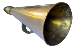 Antique Early 20th Century Brass Nautical Megaphone