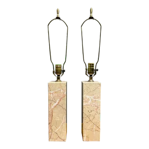 Marble Column Lamps After Gibbings