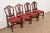 Baker Furniture Company Baker Furniture Style Federal Carved Mahogany Shield Back Dining Chairs, Set of Four For Sale - Image 4 of 12