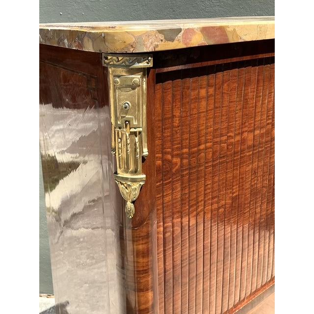 Vintage Inlay Secretaire With Stone Top For Sale - Image 11 of 13