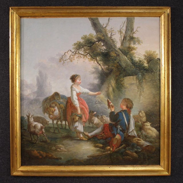 Romantic Pastoral Scene, 1770, Oil on Canvas, Framed For Sale - Image 15 of 15