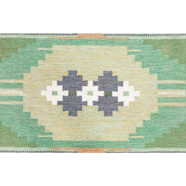 Vintage Swedish Flat Woven Rug Doris Leslie Blau For Sale - Image 4 of 9