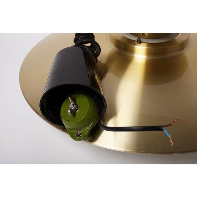 Mid-Century Brass Pendant Light, Denmark, 1980s For Sale - Image 10 of 12