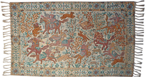 Handmade Silk Wall Tapestry, Nepal, 1970s