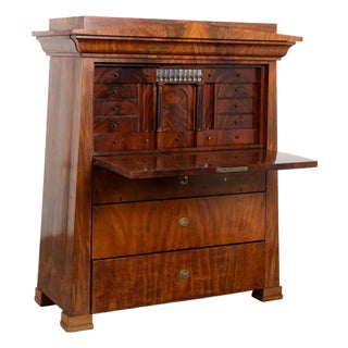 Early 19th Century Swedish Biedermeier Mahogany Secretary Bureau For Sale