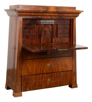 Early 19th Century Swedish Biedermeier Mahogany Secretary Bureau
