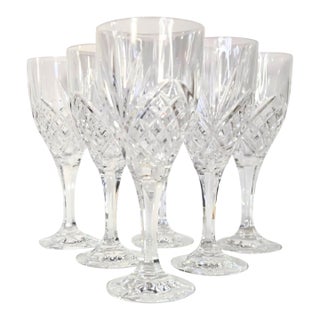 Cut Crystal Goblets- Set of Six For Sale