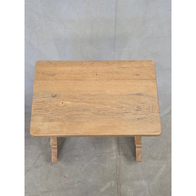 Antique Early 20th Century Swiss Rustic White Oak Alpine Style Stools For Sale - Image 4 of 13