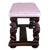 Fortuny 19th C English Oak Heraldic Hall Bench With Fortuny Upholstered Cushion For Sale - Image 4 of 17
