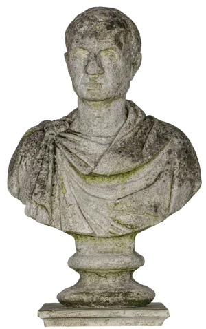 Bust of Julius Caesar, Early 20th Century, Cast Stone