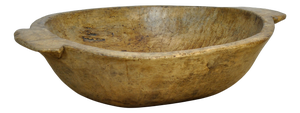 Hand-Carved Hungarian Dough Bowl, 1900s