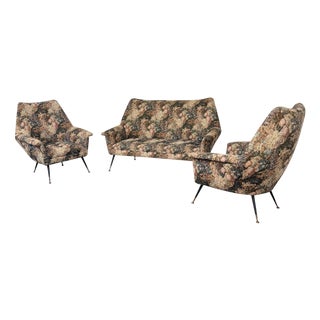 Living Room with Sofa and Armchairs in the style of Gigi Radice, Italy, 1960s, Set of 3 For Sale