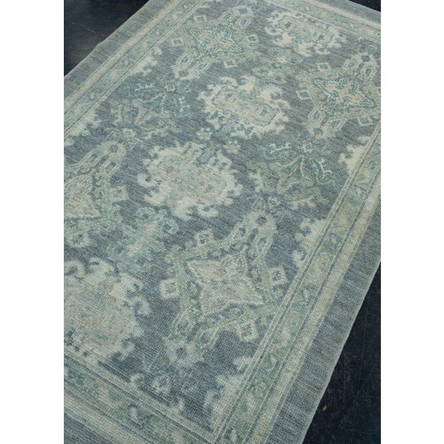 Turkish Turkish Oushak Rug 3'10" x 6'1" #17556 For Sale - Image 3 of 8