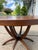 Brown 1940s Chet Beardsley Mid-Century Modern Round Walnut Dining Table, Sculptural Pedestal Base For Sale - Image 8 of 10